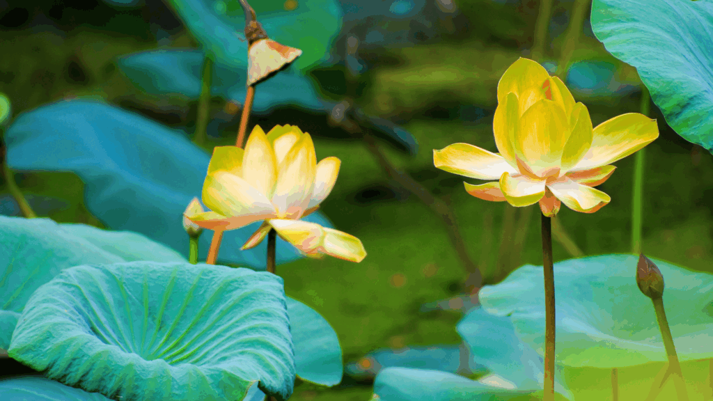 原初の海から咲いた黄金の蓮