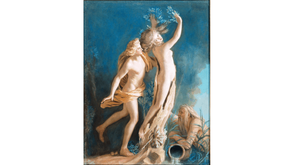 ジャン＝エティエンヌ・リオタール『アポロンとダフネ』（1736）
出典：Wikimedia Commons（Public Domain）  <a rel=