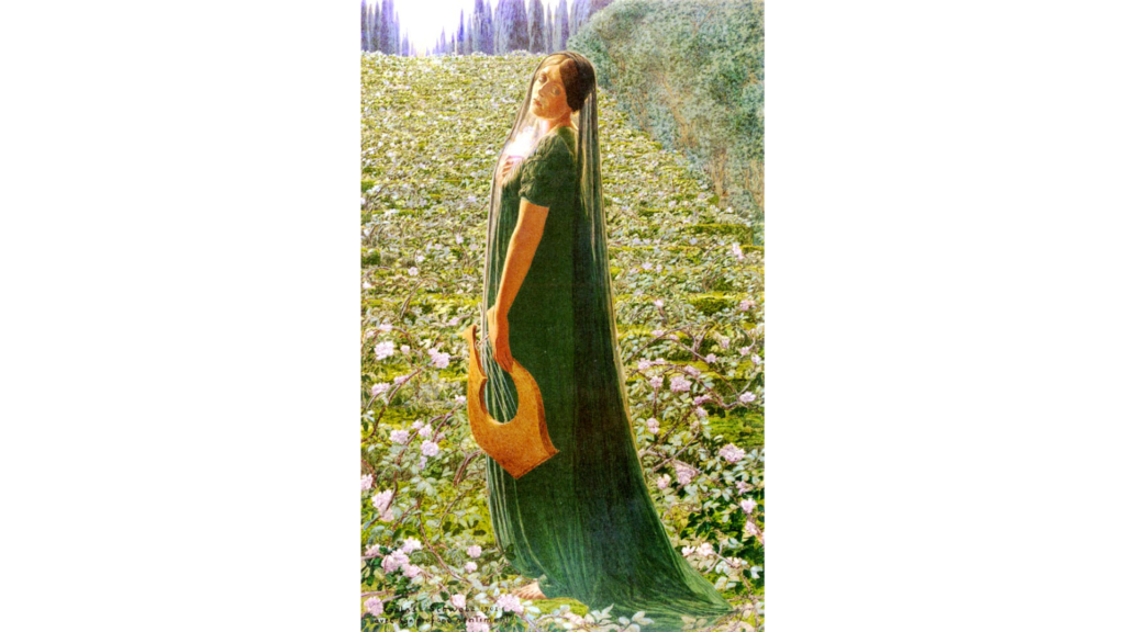 Carlos Schwabe, The Fields of Elysium (1903), public domain, via Wikimedia Commons.