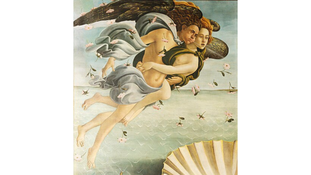 Sandro Botticelli, The Birth of Venus. Public Domain. Image via Wikimedia Commons.