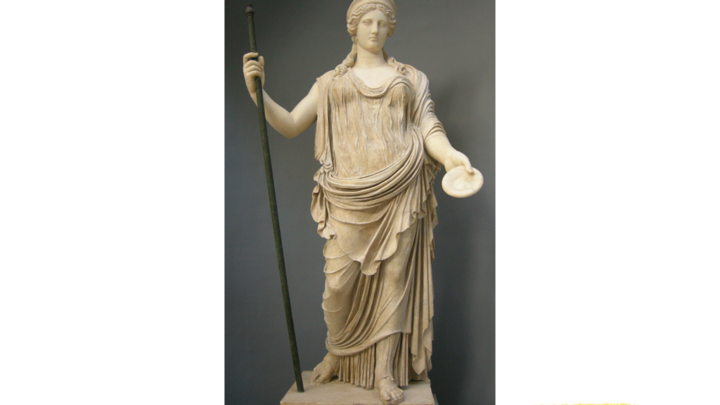 オリュンポスの女王ヘラ - 王冠と王笏を持つ威厳ある姿