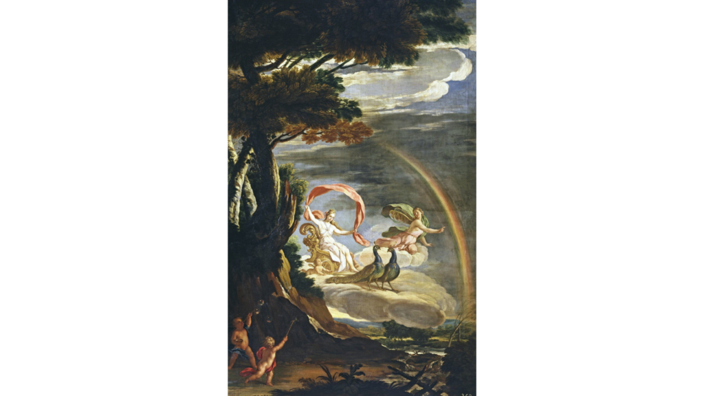 Antonio Palomino, Allegory of Air: Hera and Iris (1700), public domain, via Wikimedia Commons.