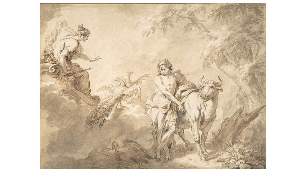 Godfried Maes, Jupiter and Io, public domain, via Wikimedia Commons.