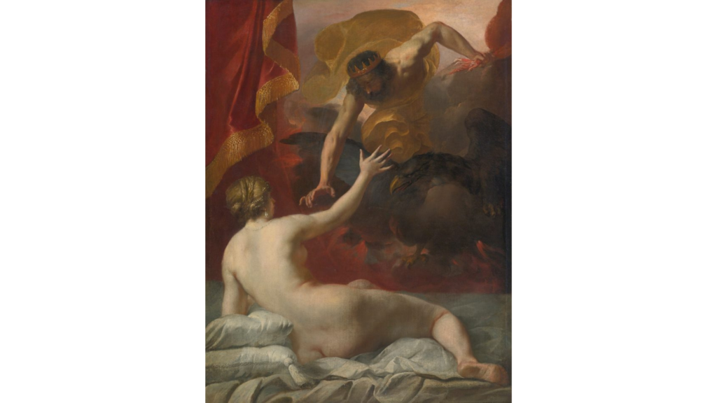 ジャック・ブランシャール《ゼウスとセメレ》
Image: VladoubidoOo(2017) / Wikimedia Commons(CC BY-SA 4.0)
元画像:Jacques Blanchard – Zeus et Sémélé(Q79135592)