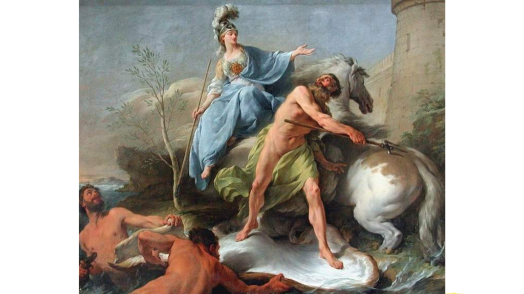 オリーブとパラス:平和への知恵Athena and Poseidon Contest (1748),
