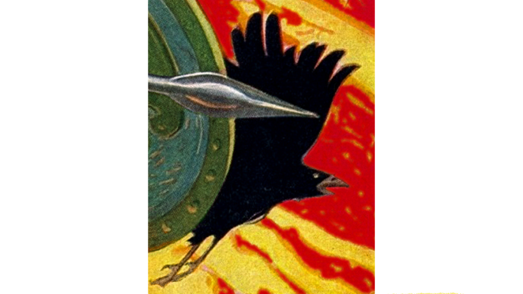 モリガンのカラスの姿Joseph Christian Leyendecker,
Public Domain, Wikimedia Commons