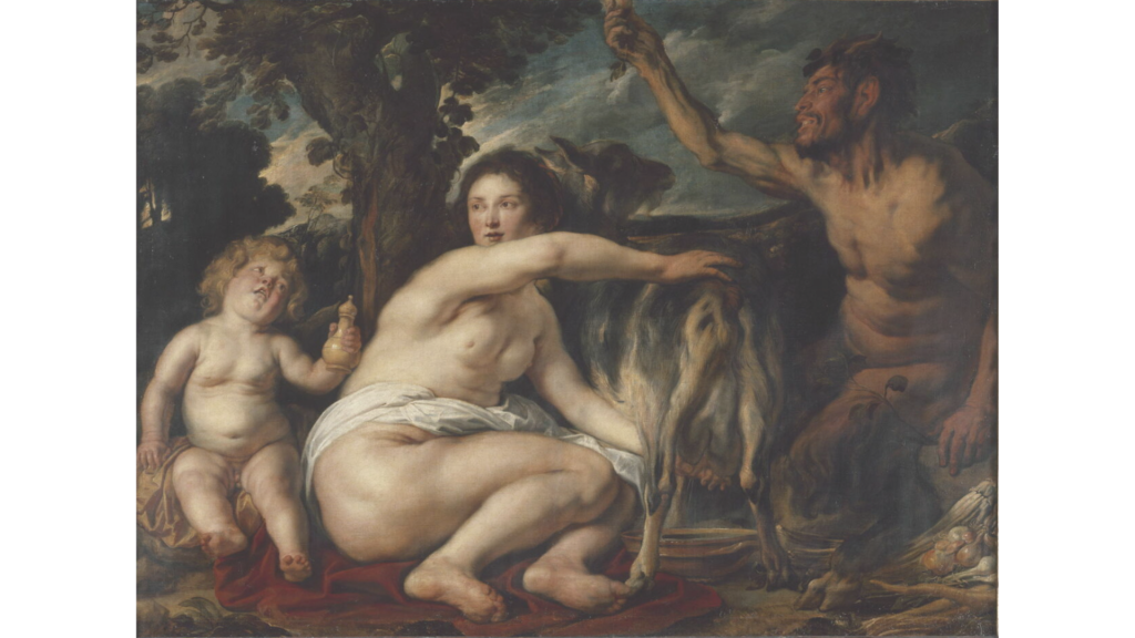 幼子ゼウスとアマルテイア