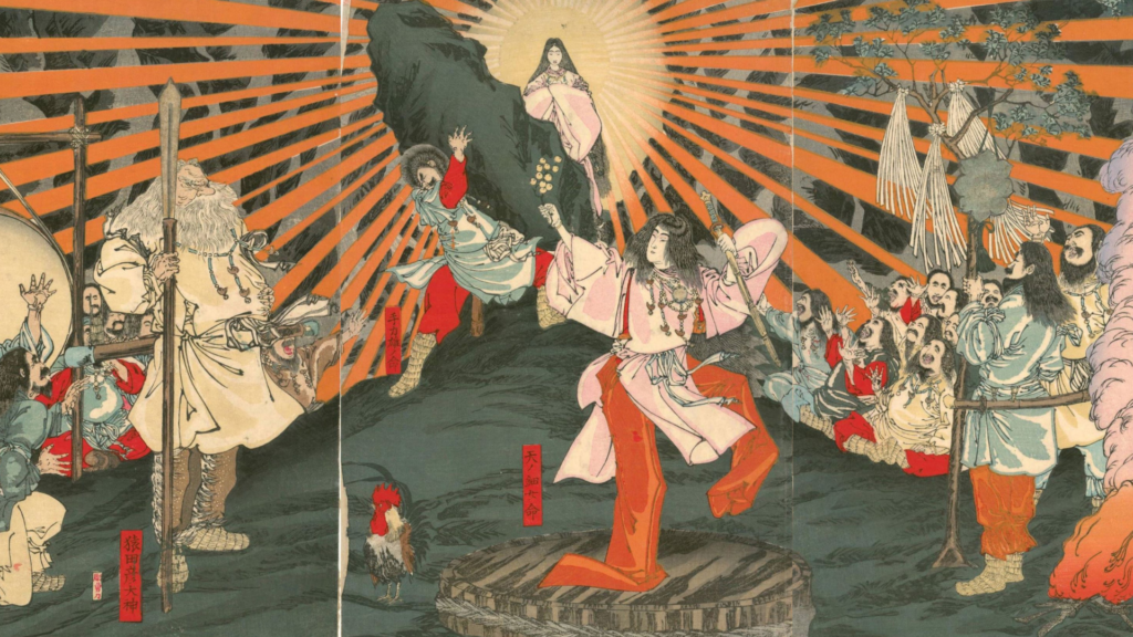 天岩戸神話Edatoshi Masayoshi, MAK – Museum of Applied Arts Vienna, Public Domain, via Wikimedia Commons